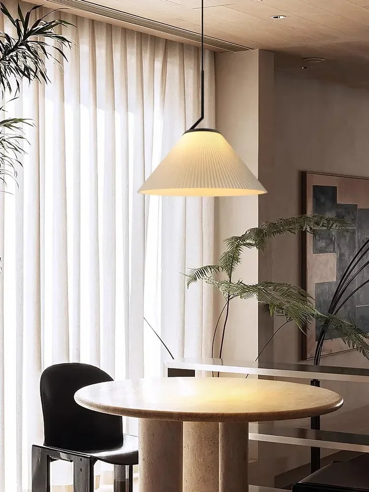 Nordic pleated LED pendant chandelier for indoor decoration