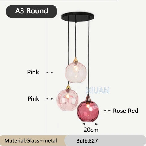 Colourful glass chandelier for restaurant - vue 25 sur 25