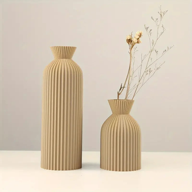 Elegant Black Plastic Vase - Boho Chic Decorative Centerpiece for Home, Office, and Living Room - vue 7 sur 8