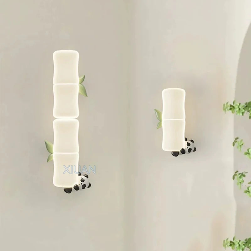 panda monkey led wall light for children