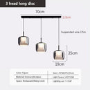 Multi-head glass pendant light for modern interiors