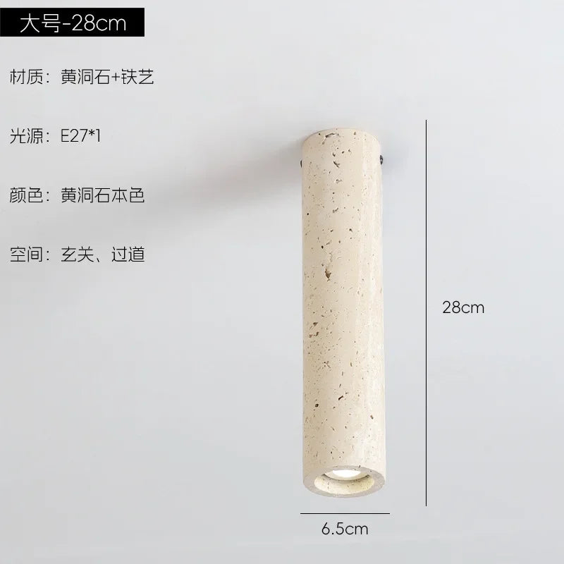 Minimalist Japanese style cylindrical ceiling light