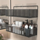 space-saving metal wall-mounted storage basket for accessories