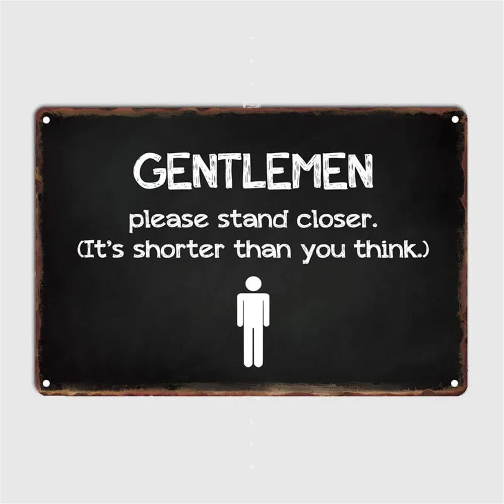 retro metal sign for fun wall decor - vue 13 sur 38