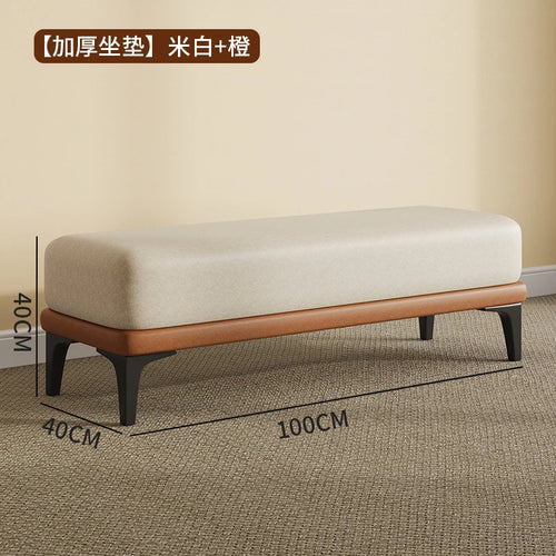 Nordic modern velvet stool unique and space-saving pouf - vue 10 sur 24