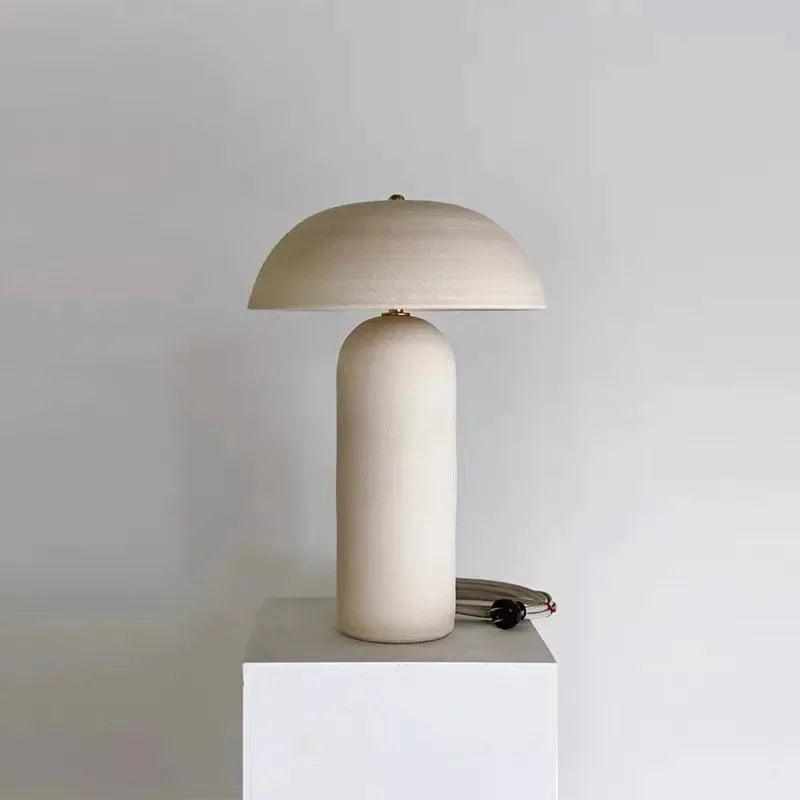 Retro ceramic lamp with creative mushroom design