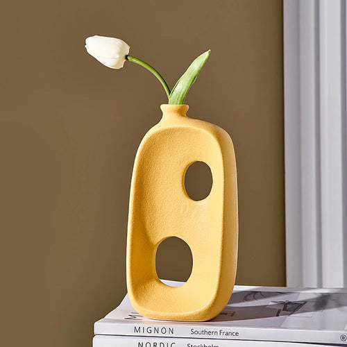 modern ceramic vase for indoor and outdoor decoration - vue 4 sur 13