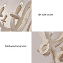 Vintage solid wood chandelier in American style for various spaces