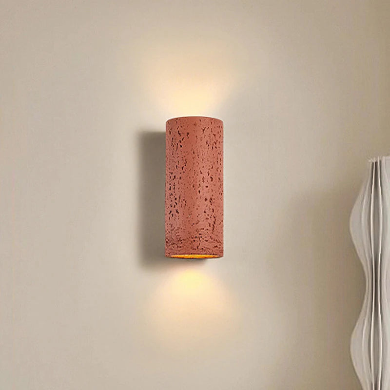 Nordic LED wabi-sabi retro cement wall light