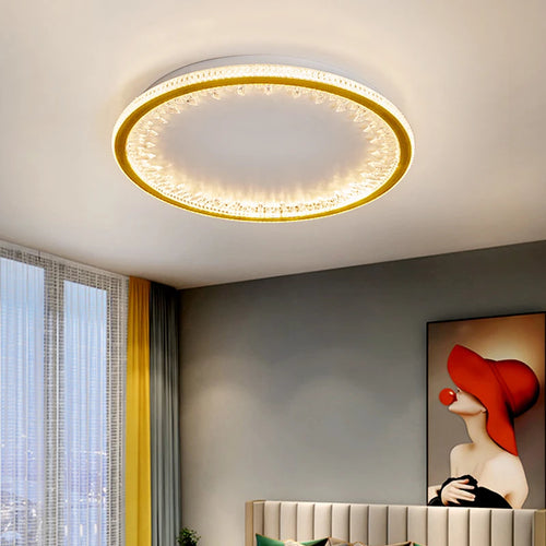 Modern LED ceiling light with remote and creative design for indoor use - vue 6 sur 16