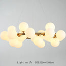 Romantic glass 25-head pendant light