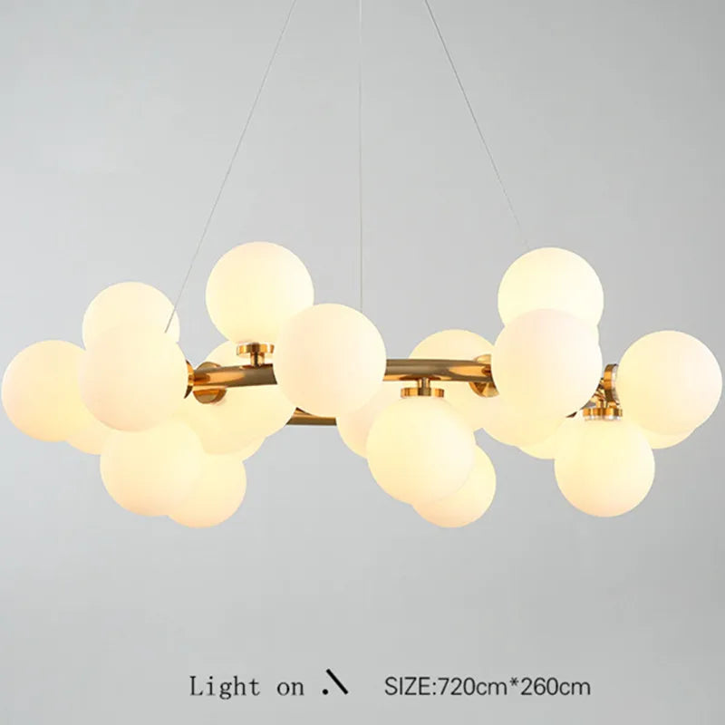 Romantic glass 25-head pendant light