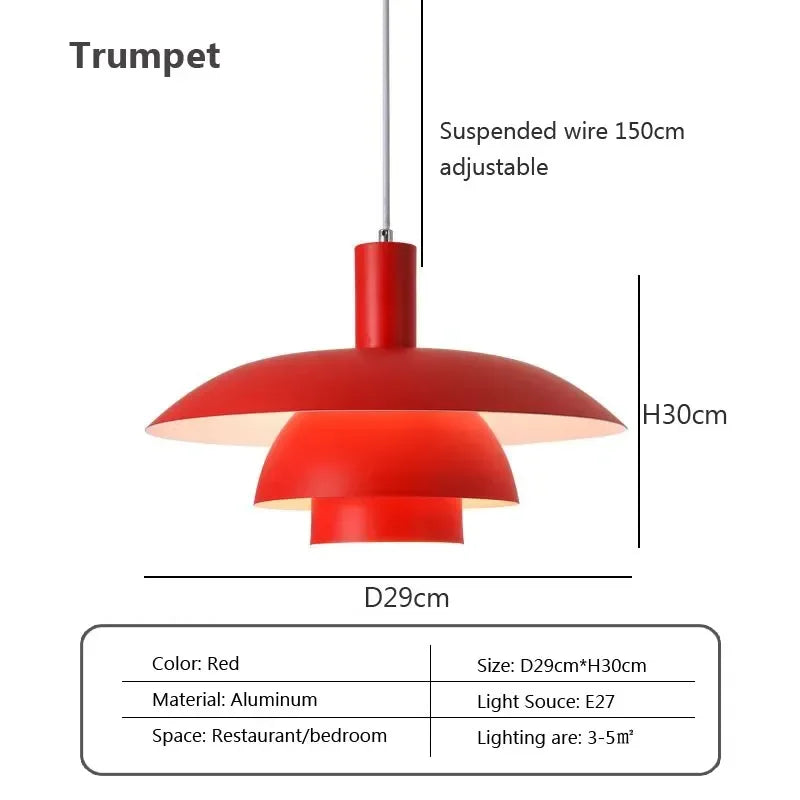 Multicolour flying saucer design pendant light for interior decoration