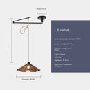 Modern creative LED chandelier with artistic retractable wooden arm