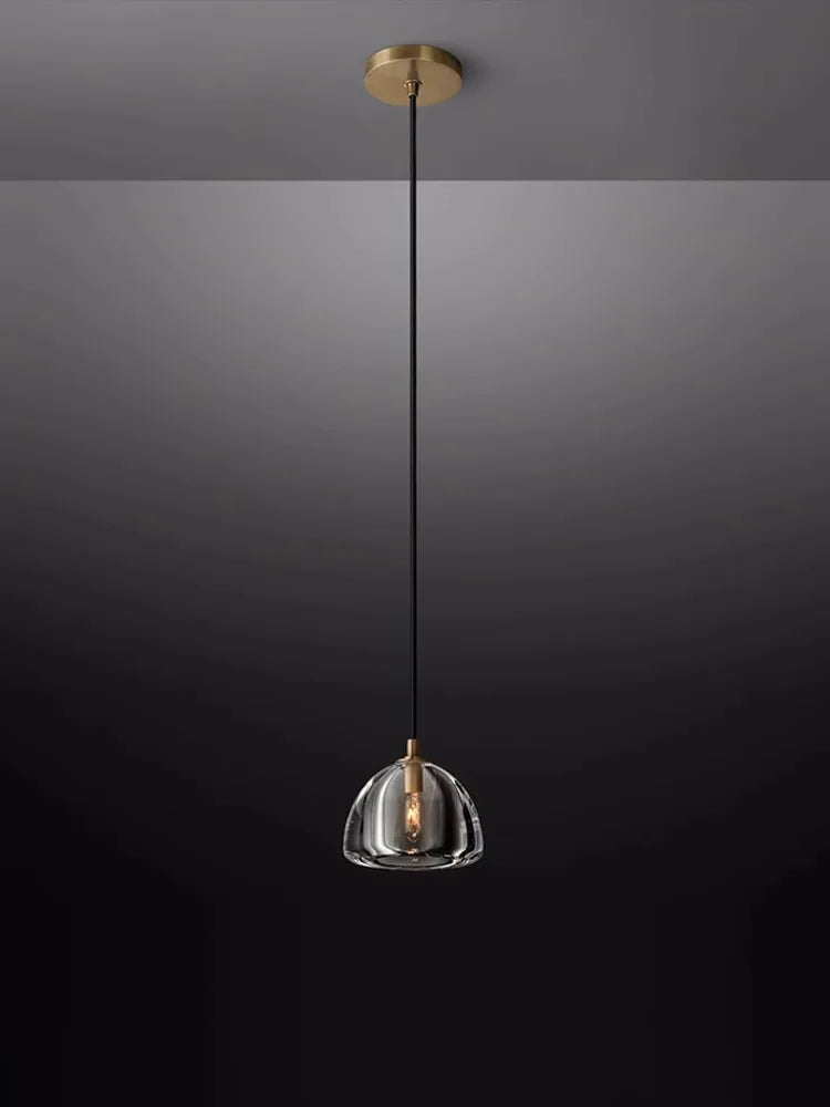American retro brass and crystal chandelier for elegant lighting - vue 5 sur 20