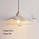 Wabi-sabi cement and travertine pendant light for interior decoration