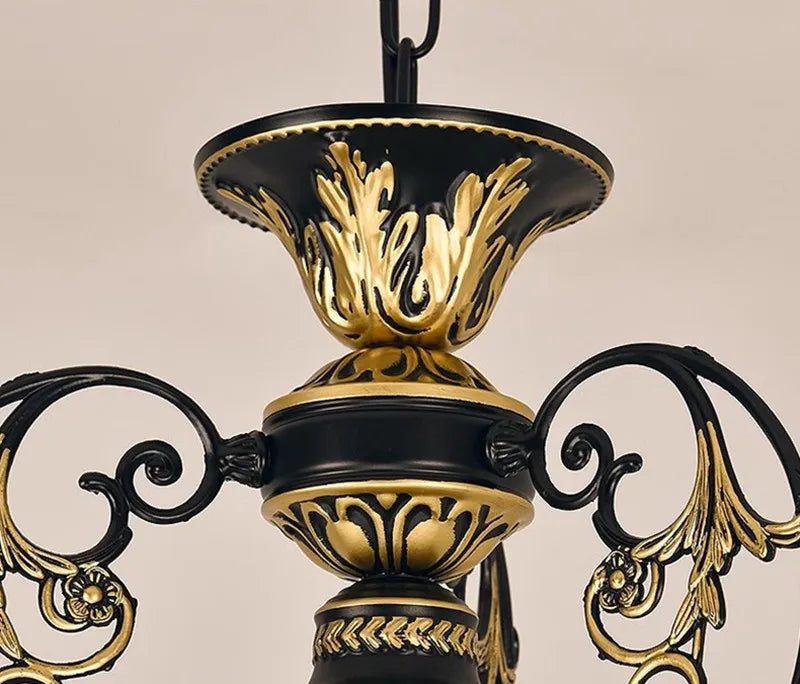 Creative retro industrial iron and glass chandelier - vue 3 sur 13