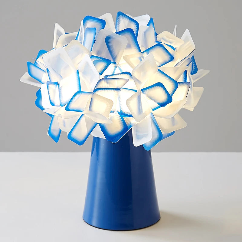 modern desk lamp slamp clizia in plastic pvc flower