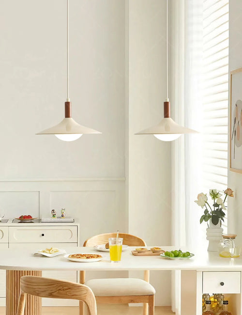 modern design LED pendant light with eye protection in iron and acrylic - vue 2 sur 8