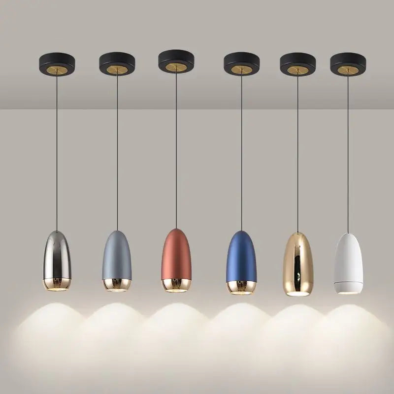 Minimalist LED pendant light with touch dimming and high CRI