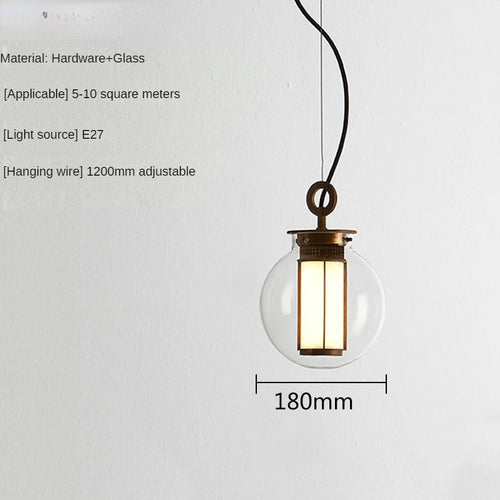 Minimalist glass pendant light for bar and restaurant - vue 9 sur 9