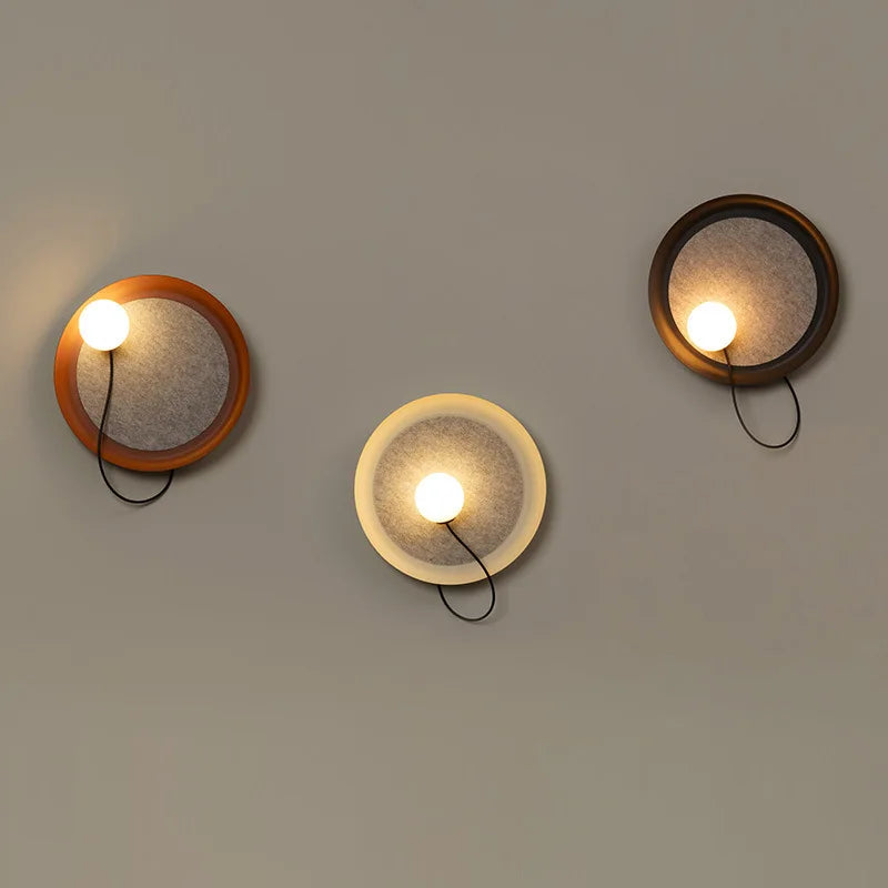 Nordic creative and simple adjustable round wall light