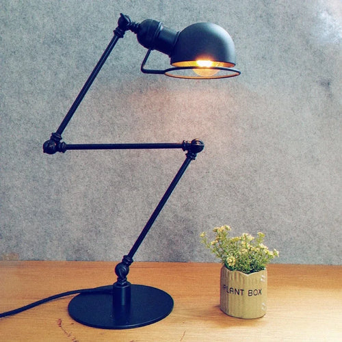Retro bronze table lamp in American style decorative - vue 3 sur 11