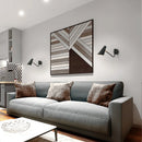 Retro adjustable wall light with black and gold LED e27 switch