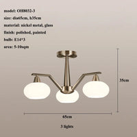 Modern metal chandelier with decorative LED lighting
