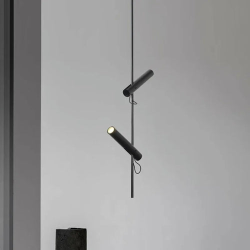 Modern rotatable LED pendant light with 1/2/3 heads for indoor use - vue 4 sur 12