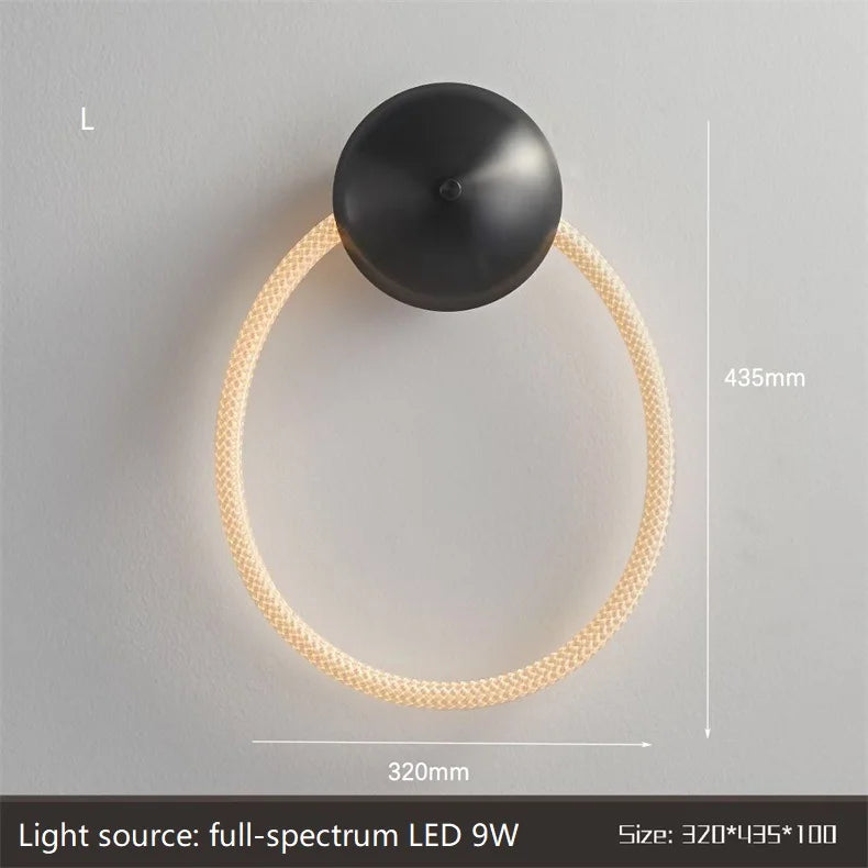 Minimalist LED wall light in flexible woven silicone fibre - vue 14 sur 18