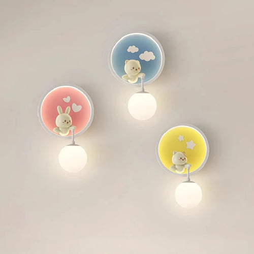 cute rabbit wall light for modern children's room - vue 5 sur 8