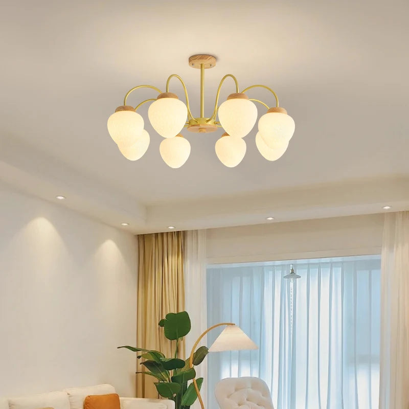 Simple wooden chandelier modern creative French style for children