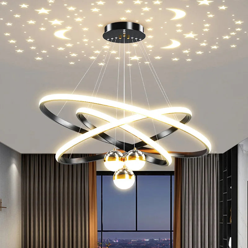 starry LED pendant light for decorative interior lighting