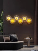 Modern luxury lotus leaf glass wall light