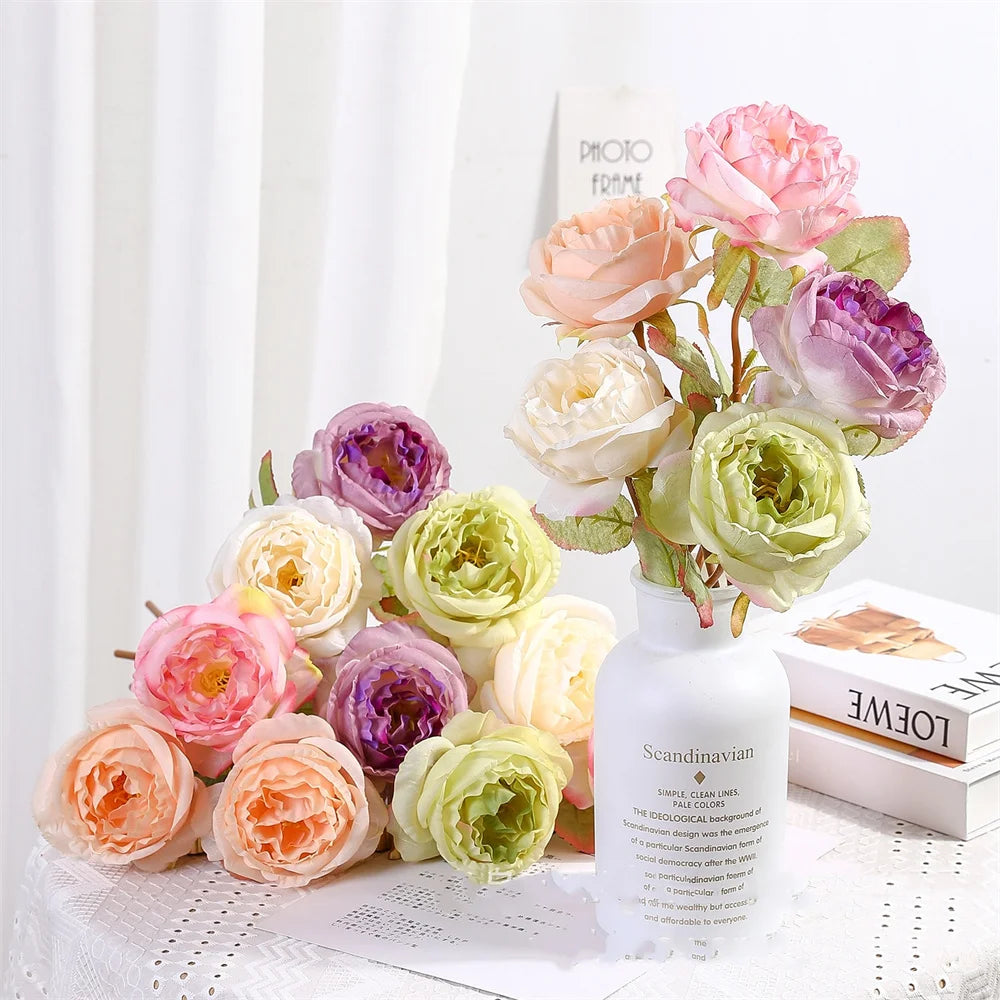 Silk fabric flowers for floral decorations and bouquets - vue 3 sur 19