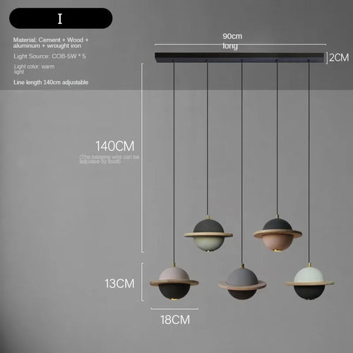Modern LED chandelier with creative design for children - vue 12 sur 15