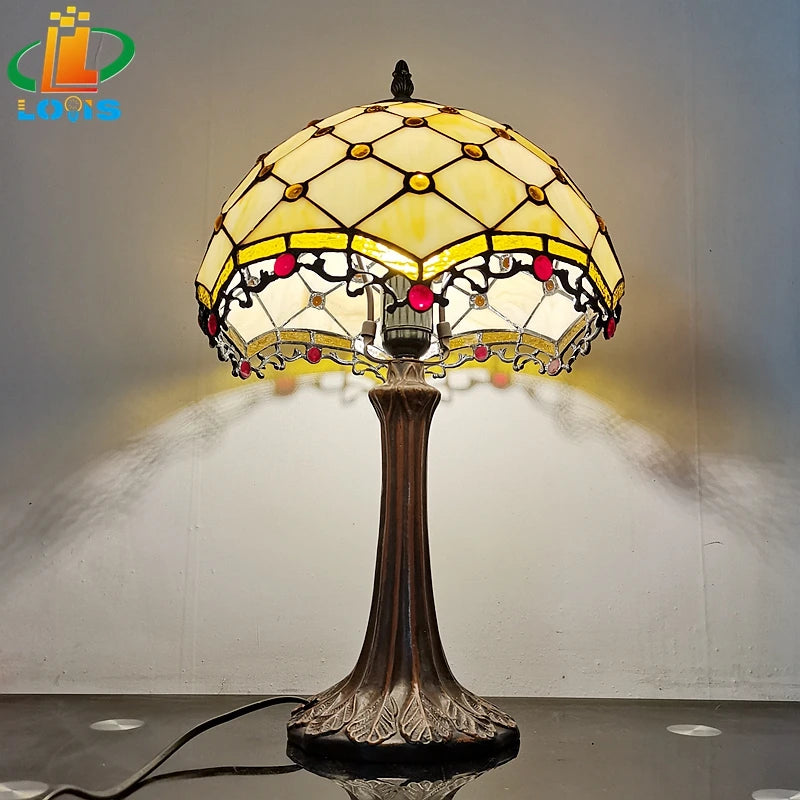 Tiffany style glass table lamp for an elegant interior