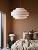 Wabi sabi fabric LED chandelier for interior decoration