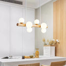 Minimalist wooden LED pendant light modern style