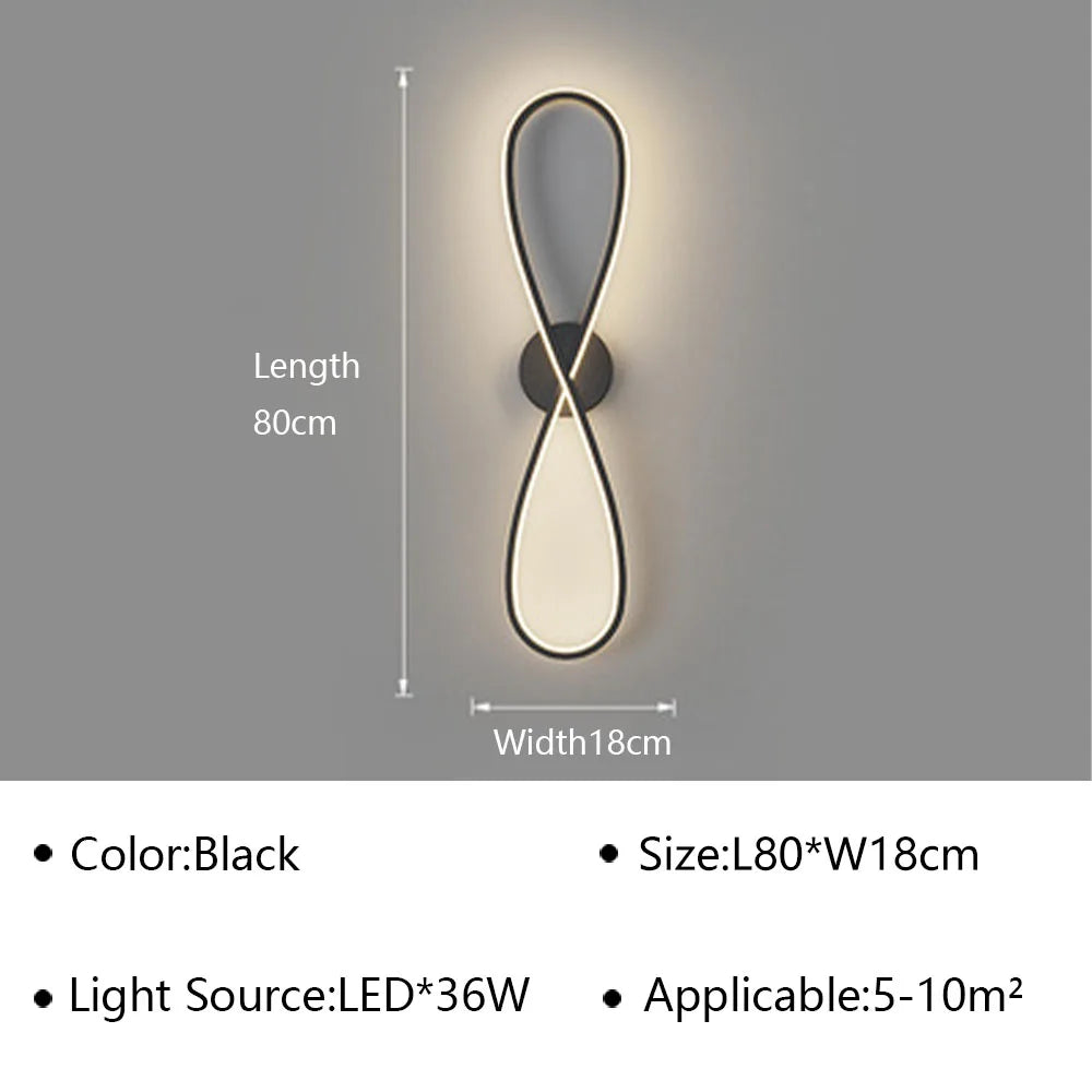 Modern LED wall light for contemporary interior decor - vue 15 sur 15