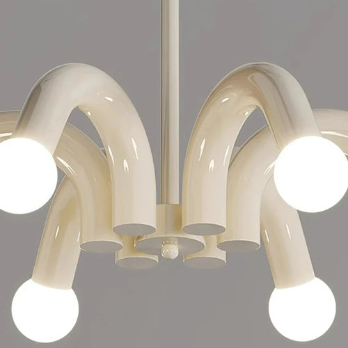 Metal chandelier in art deco style - vue 6 sur 8