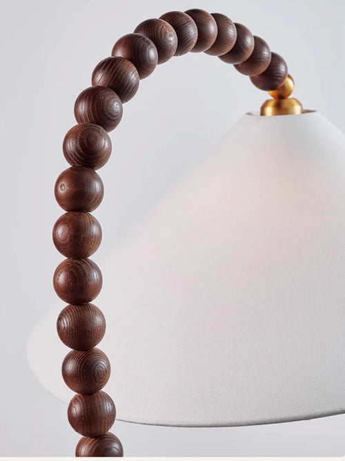 Minimalist wooden floor lamp retro style for ambient decoration - vue 6 sur 8