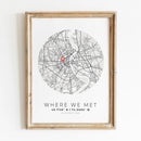 Personalised city map romantic gift for him