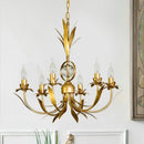 Vintage retro 6-arm iron chandelier for nostalgic lighting