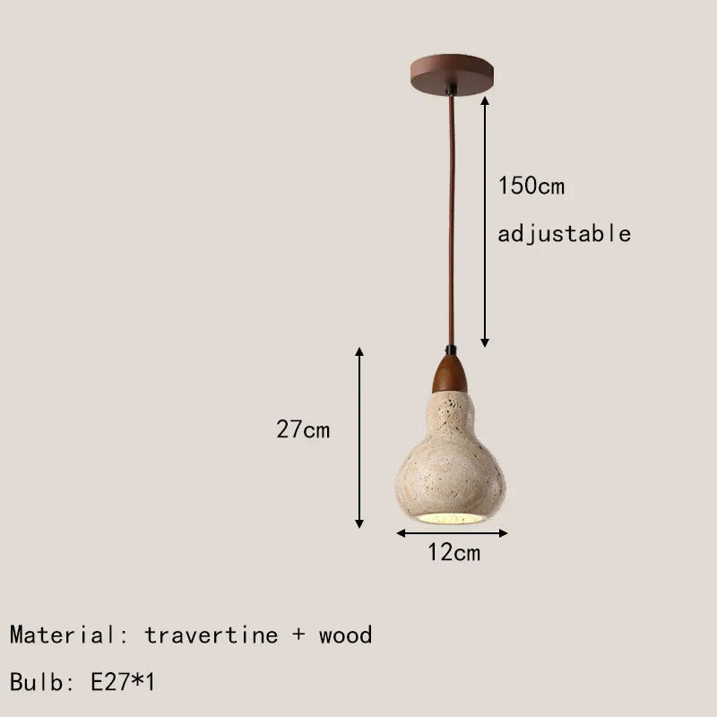Nordic natural marble stone chandelier with adjustable wire - vue 10 sur 11