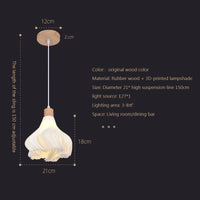 Modern semi-circular LED chandelier for bar, restaurant, shop
