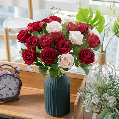 Artificial silk flower bouquet for weddings and decoration - vue 2 sur 16