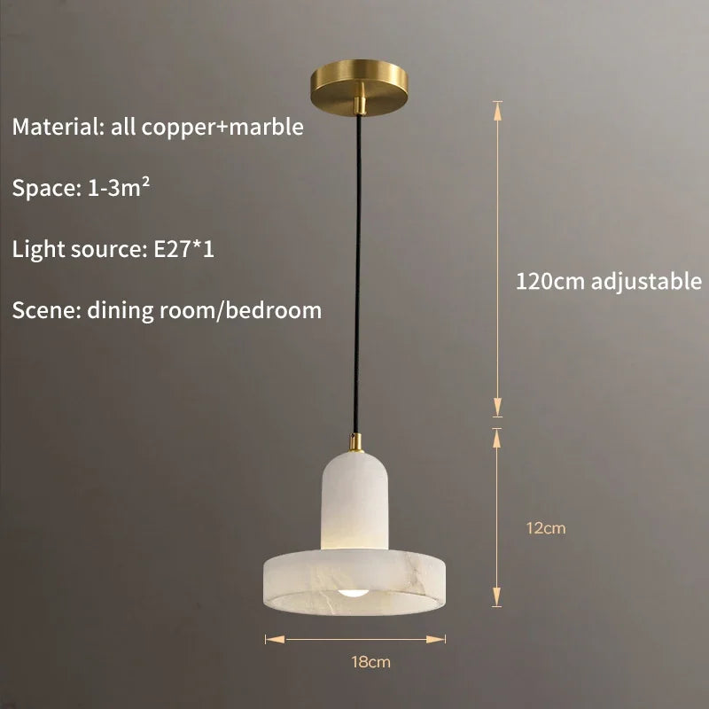 Modern natural marble pendant light for interior decoration