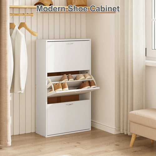 high shelf shoe organizer with folding drawers - vue 5 sur 6